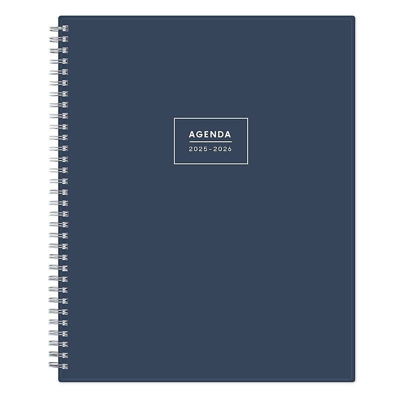 2025-2026 Blue Sky 8.5" x 11" Academic Year Weekly & Monthly Planner, Plastic Cover, French Blue (151105) image 1