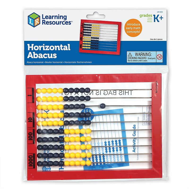 Learning Resources 2-Color Desktop Abacus, Math Concepts (LER4335) image 1