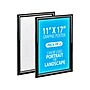 Azar Poster Holder, 11" x 17", Wall Mounted, Black Plastic (300340-BLK-2PK)~#|#~AFF224CA-FACD-40EC-98305A11908FD455_sc7