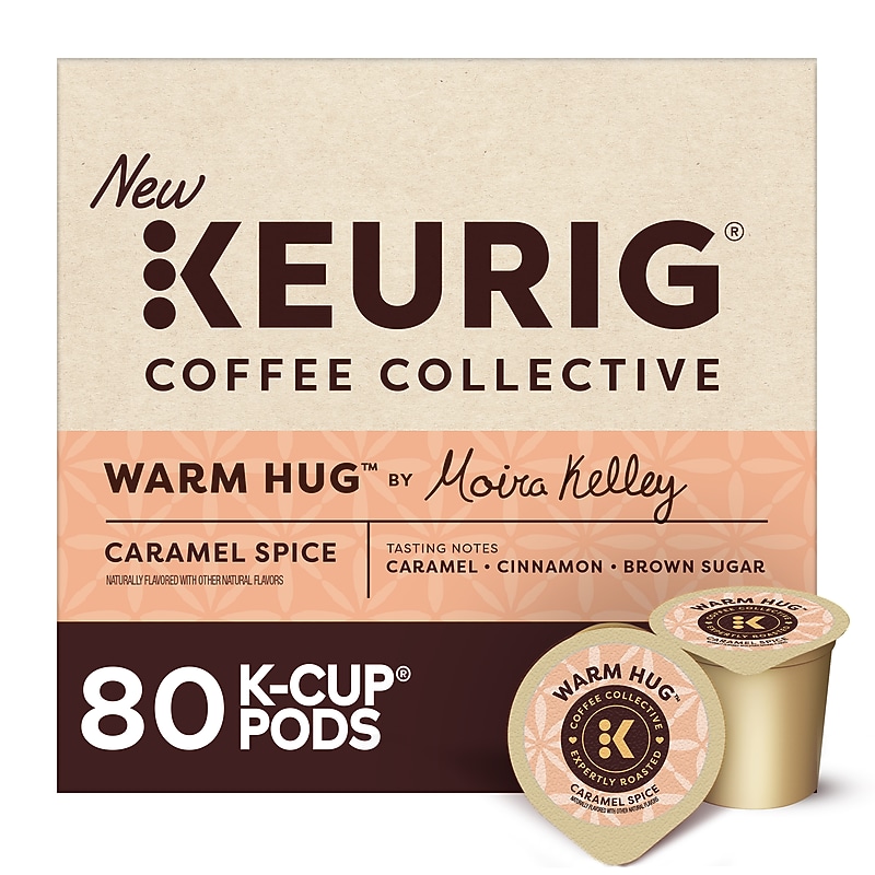 Keurig Warm Hug Caramel Spice Caffeinated Hot & Iced Coffee Keurig K-Cup Pods Roast, 80/Box (5000389636CT) image 1