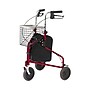 Medline Folding 3-Wheeled Steel Rollator, Adult, Red (MDS86840TRIR)~#|#~AFFA51BF-BCD9-4456-ABFA351FF494F272_sc7