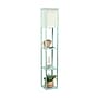 Creekwood Home Classix 62.5" 3-Tier Storage and Display LED Floor Lamp with White Linen Shade, Aqua (CWF-3007-AU)~#|#~AFFC51BF-7FF3-4F91-B949D678EF18A801_sc7