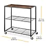 Whitmor 3-Shelf Wood Mobile Shelf Cart with Lockable Wheels, Dark Brown/Black (6764-10184-SIOC)~#|#~AFFDF142-52CC-4B3D-8BF28BB8FDC0E719_sc7