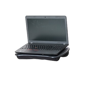 Mind Reader Analog Laptop Desk with Pillows and Handle, Black (LPTPDSK-BLK)