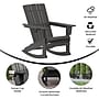 Flash Furniture Halifax Adirondack Rocking Chair with Cup Holder, Gray (LEHMP104531GY)~#|#~B01723A4-FE09-48D7-A844B64D165EEF71_sc7