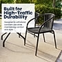 Flash Furniture Lila 28'' Round Table with 4 Rattan Stack Chairs, Black (TLH087RD037BK4)~#|#~B0197559-60DB-402A-911EACDF42915740_sc7