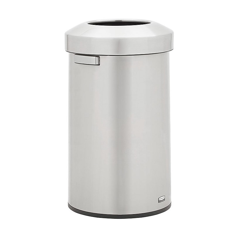 Rubbermaid Refine Stainless Steel Indoor Trash Can with Open Lid, 23 Gallon, Silver (2147584) image 1