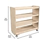 Flash Furniture Bright Beginnings Mobile 3-Section Storage Cart, 31.5"H x 31.5"W x 15.75"D, Brown (MK-KE24114-GG)~#|#~B01B99B5-4352-42F2-9111D6A06F0E529B_sc7