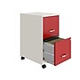 Space Solutions SOHO Smart File 2-Drawer Mobile Vertical File Cabinet, Letter Size, Lockable, Pearl White/Lava Red (25334)~#|#~B01C1D72-CFAF-402A-822B2FA89072EDFC_sc7