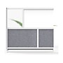 Luxor Workflow Series 4-Panel Modular Room Divider System Add-On Wall with Whiteboard, 48"H x 53"W, Gray/Silver~#|#~B024AFB9-8151-4167-93BF4052E99D9801_sc7