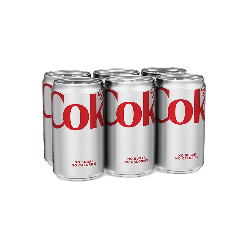 Coca-Cola Mini Diet Coke Soda, 7.5 oz., 24/Carton (00049000061055) image 1