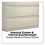 Alera 3-Drawer Lateral File Cabinet, Letter/Legal Size, Lockable, 40.25"H x 42"W x 18.63"D, Putty (ALEHLF4241PY)~#|#~B02630C0-E55C-40C3-84E72D335EA5DAEF_sc7