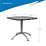 ICEBERG CafeWorks Square Cafe Table, 36"D x 36"W, Graphite/Silver (65618)~#|#~B029AD3E-9214-4EFA-9F9764F9CA9377A7_sc7