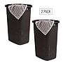 Mind Reader 15.85-Gallon Laundry Hamper with Lid, Plastic, Brown, 2/Set (60HAMP2PK-BRN)~#|#~B02C9FB8-20DF-435E-BDAD48A34DFDB217_sc7