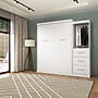 Bestar Nebula Queen Murphy Bed and Closet Organizer with Drawers (90W), White (25982-000017)~#|#~B02F0AFD-81BA-47F5-AC91B5B36A4C54E9_sc7