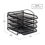 Mind Reader 4-Pocket Metal Mesh Mountable Wall File, Letter Size, Black (4THANG-BLK)~#|#~B02F3847-7B75-4815-9E7109B5262E3514_sc7
