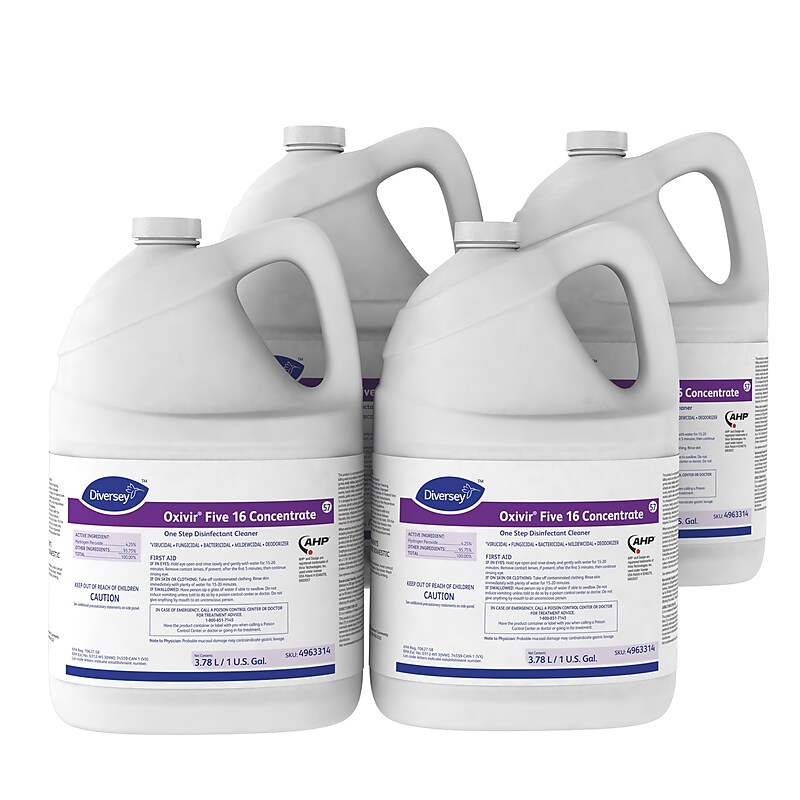 Oxivir Five 16 Cleaner Disinfectant, 128 Oz., 4/Carton (4963314) image 1