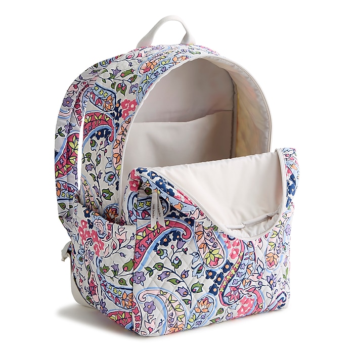 Vera Bradley Laptop Backpack, Large, Maddalena Paisley/Oyster