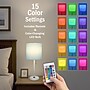 Simple Designs 19.5" LED Table Lamp, White/Aqua Shade (LT2024-AOW-CCLB)~#|#~B0378FE6-E779-445E-B5CE413150693C7E_sc7