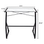 Staples 31.5"W Glass Computer Desk, Black (44851)~#|#~B0383F10-B9E0-470A-90C6ED11304DFA21_sc7