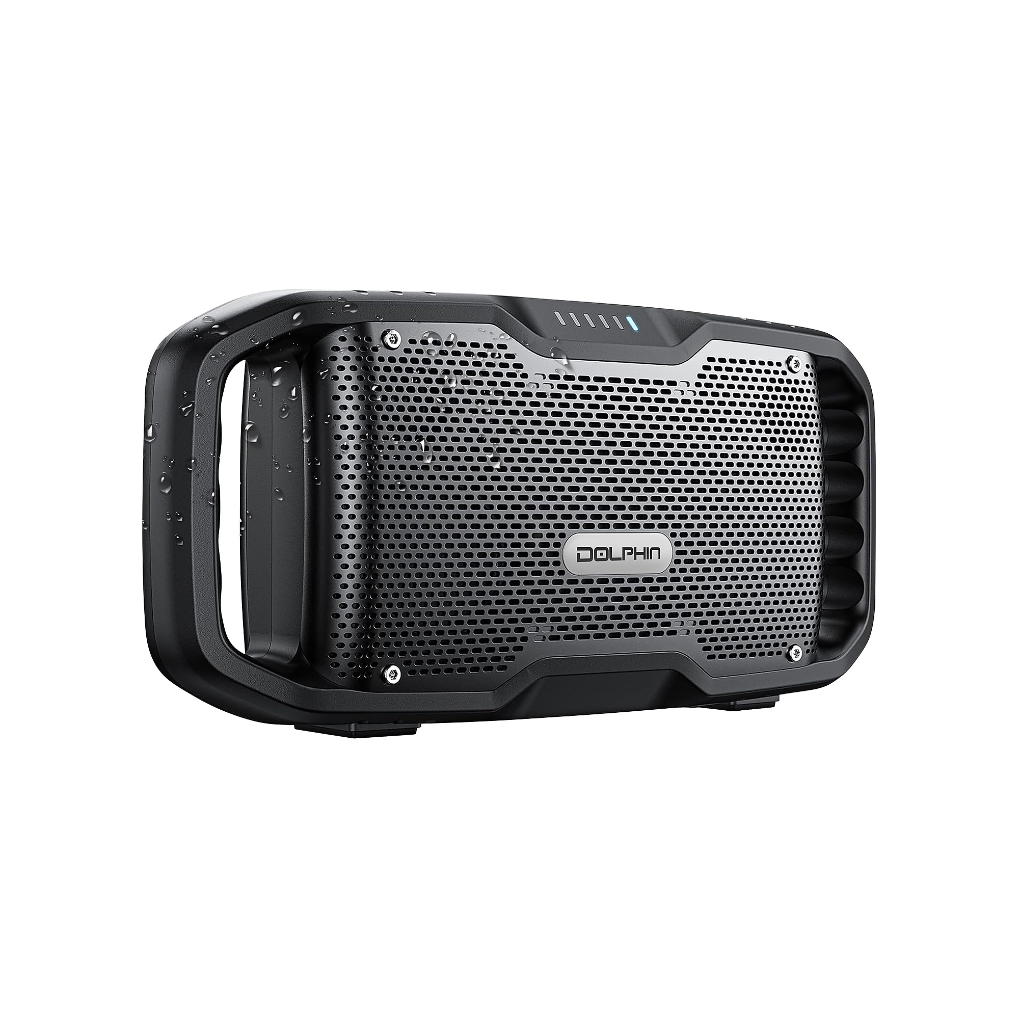 Dolphin Audio SOUNDBYTE 100 Wireless Bluetooth Portable Speaker with Dual 3-In. Woofers & Power Bank, Waterproof, Black (S100) Sansujyuku sansujyuku.com