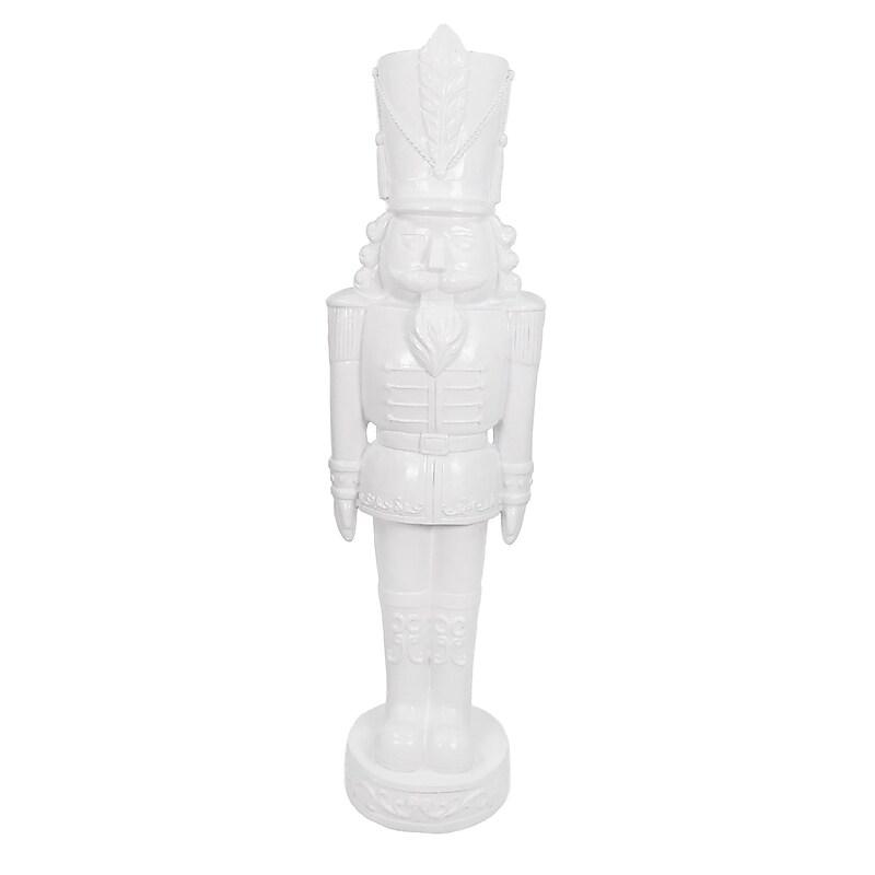 Fraser Hill Farm 4' Nutcracker Soldier, Glossy White (FFRS048-1SOL-WHT) image 1