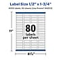 Avery Laser/Inkjet Rectangle Multipurpose Labels, 0.5" x 1.75", White, 4000 Labels/Box (94203)~#|#~B03DF8E2-AED1-4AC2-9581B34B1717FB40_sc7