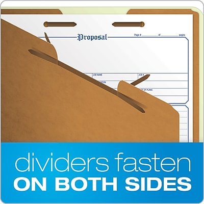 Staples Moisture Resistant Classification Folder, 2-Dividers