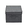 Household Essentials Large Stackable Folding Fabric Storage Bin, 8" x 12"x 15", 24.93 Qt., Gray, 2/Pack (7513-1)~#|#~B044D5AA-9643-46C5-936E97EBCCD55D24_sc7