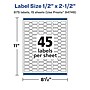 Avery Laser/Inkjet Decorative Edge Multipurpose Labels, .5" x 2.5", White, 675 Labels/Pack (94749)~#|#~B0471AD6-DA02-4019-9A1AE5BADE613D90_sc7