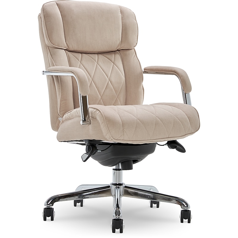 La-Z-Boy Sutherland Ergonomic Fabric Swivel Computer and Desk Chair, Cream (CHR10048D) image 1