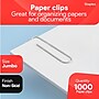 Staples Jumbo Paper Clips, Silver, 100 Clips/Pack, 10 Packs (A7026606/72577)~#|#~B04ABAF1-0DF6-4160-BE3A455A930B25F5_sc7