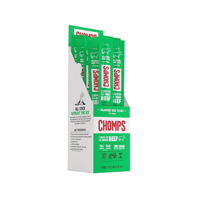 Chomps Jalapeno Beef Meat Stick, 1.15 oz., 24/Box (CJ24) image 1