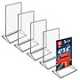 Azar Card Holder, Desktop/Countertop, Top/Side Loading Acrylic, 5/Pack (152792-SLV-5PK)~#|#~B05A14D7-221F-4C41-986EB49DCE6A4F66_sc7