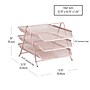 Mind Reader Metal Front Loading Letter Tray, Pink (3TPAPER-PNK)~#|#~B05FFE0E-E60D-4B12-B111B27570A7A4B0_sc7