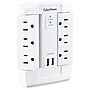 CyberPower Professional 6-Outlet, 12-Outlet 2-USB Port Surge Protector, 1500 Joules, White (CSP600WSURC2)~#|#~B06578EC-7DD6-4351-93EA223269C0EFBC_sc7