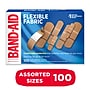 Band-Aid Brand Flexible Fabric Adhesive Bandages, Assorted Sizes, 100 Count (117178)~#|#~B065FBF9-9D26-40D7-96BB18776F832708_sc7