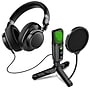 Delton M201 RGB Condenser Microphone for Recording, with ANC Bluetooth Computer Headphones Podcast Kit, Black (DRU3000BD2)~#|#~B0662AEB-75C0-4B93-8BE5C781ABB45C40_sc7