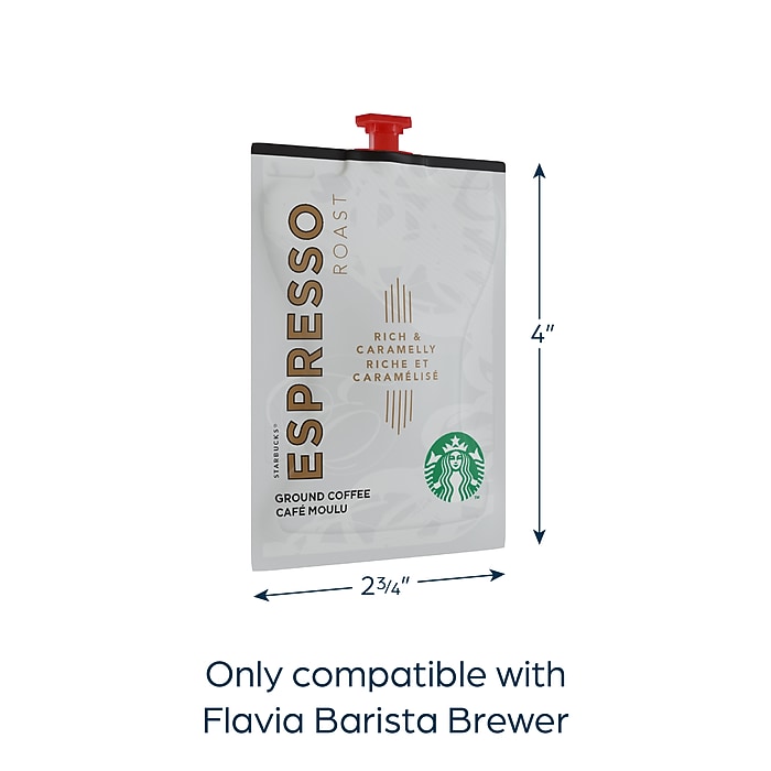 Starbucks Coffee Flavia Freshpacks, Espresso Roast, 72/Carton