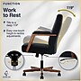 Finch NEO ONE Ergonomic Velvet Fabric/Wood Swivel Executive Chair, Black (52304-BLK)~#|#~B06F4E0D-2A52-4560-A2CB6E15B5D0B5E9_sc7