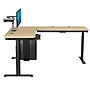 VersaDesk PowerLift 60"W Electric L-Shaped Adjustable Standing Desk, Maple/Black (PLLSD6060-BM-APP)~#|#~B0728B45-8827-4CD4-AEF7D722BBEFF044_sc7