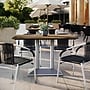 Flash Furniture TopGuard Rectangle Wood Restaurant Dining Table, 48" x 30", Natural/Silver Base (ST3048NATB002S)~#|#~B078A760-31B1-4287-BC721EEF3BAB4764_sc7