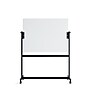 U Brands White Frosted Magnetic Glass Dry Erase Board, Double Sided Rolling Easel, Frameless, 47" x 35" (2368U00-01)~#|#~B07A775C-A329-462D-8D0FD1F33F0DBB8A_sc7