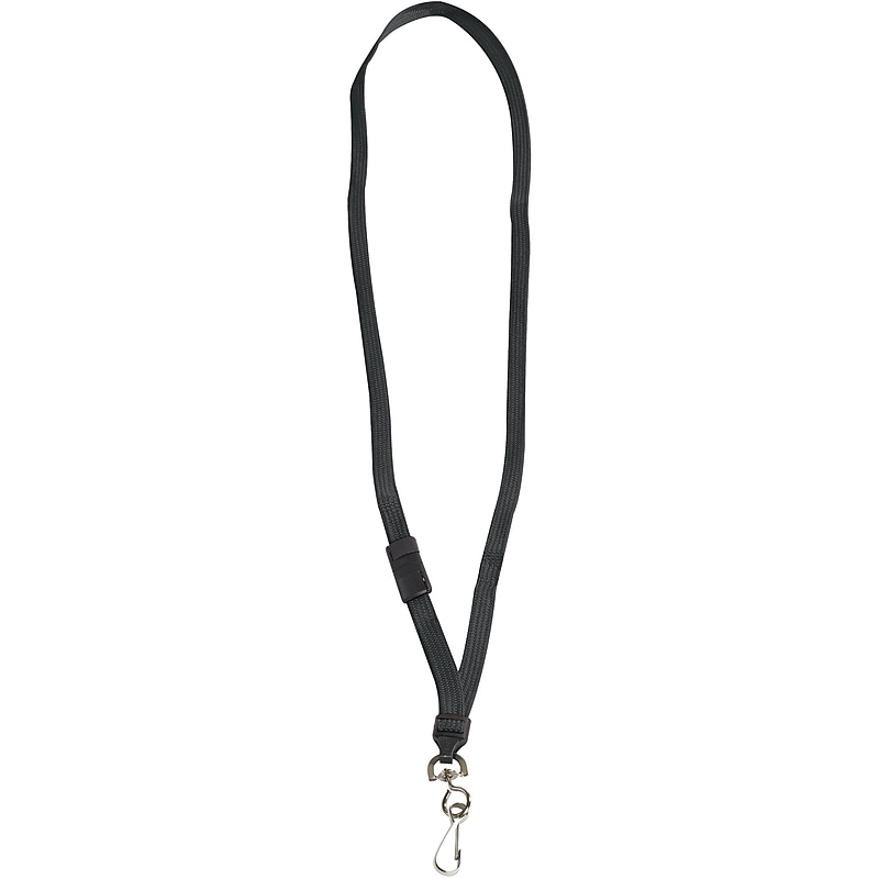 Partners Brand Breakaway Lanyards, Black, 24/Carton (LY120) image 1