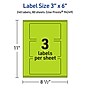 Avery Printable Rectangle Multipurpose Labels, 3" x 6", Bright Green, 240/Box (94249)~#|#~B07F158E-6234-48B5-BDB57CB7FA41BEBE_sc7
