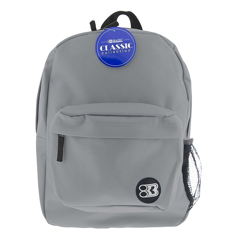 Bazic Classic Laptop Backpack, Medium, Gray (BAZ1061) image 1