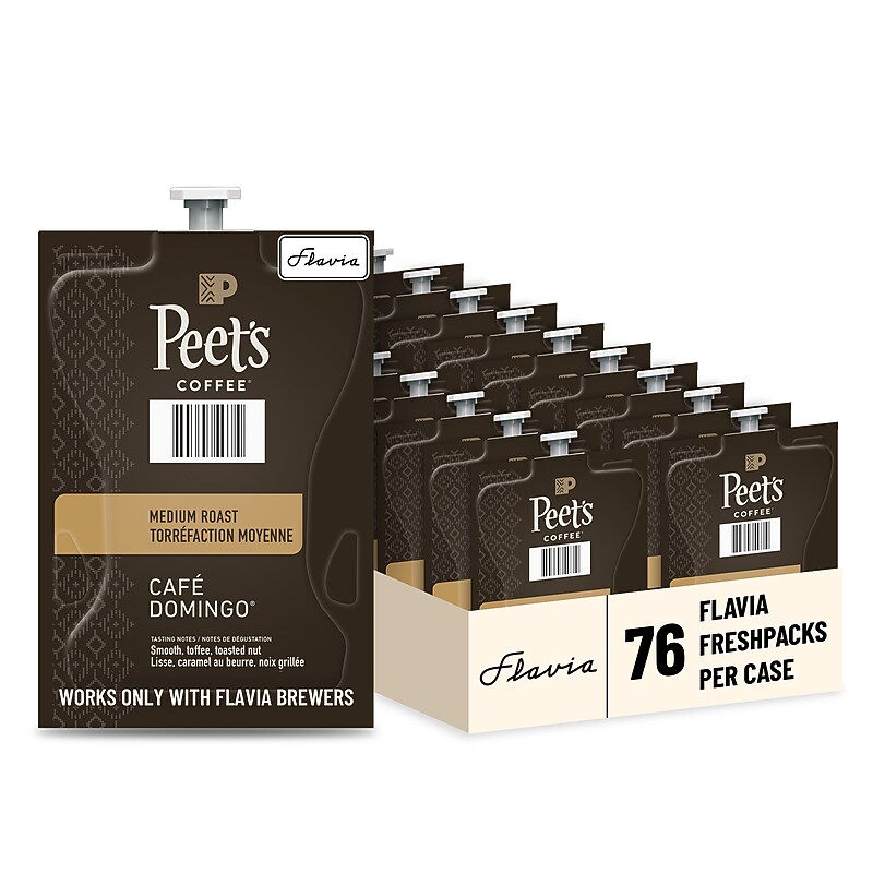 Peet's Coffee Cafe Domingo Coffee Flavia Freshpacks, Medium Roast, 76/Carton (LPC00262) image 1