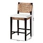 bali & pari Alise Bohemian Natural Seagrass Counter Stool, Natural/Dark Brown (228-13127-HiT)~#|#~B089692C-7048-49A7-84B8B6D5DCC2FB76_sc7