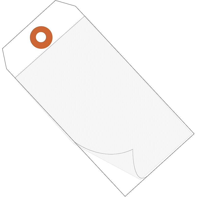 Partners Brand Self Laminating Tags, 6 1/4" x 3 1/8", White, 100/Carton (G26031) image 1