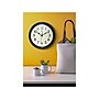 Infinity Instruments Nostalgic Wall Clock, Plastic/Glass, 9.5"Dia. (20306BK-4544)~#|#~B08B9531-5232-4BE0-9B2B309EF327FFB9_sc7